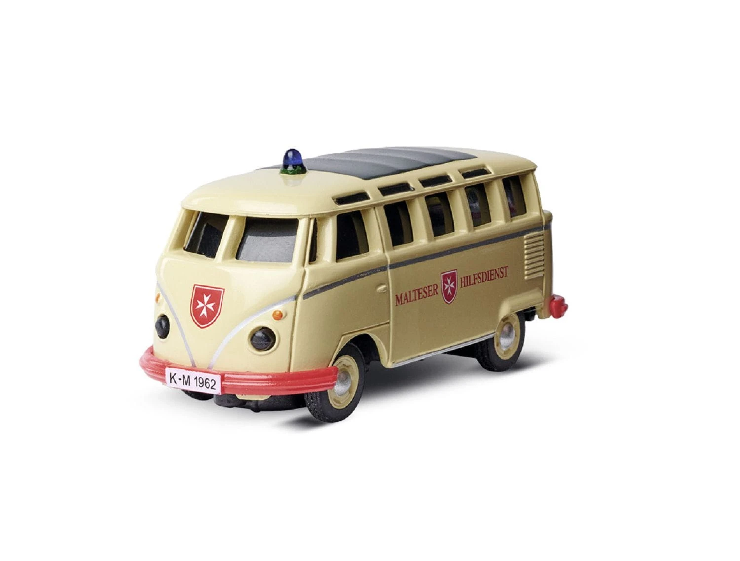 Carson 1:87 H0 RC VW T1 Polizei + Malteser Combo HO 2,4Ghz LCD – Bild 2