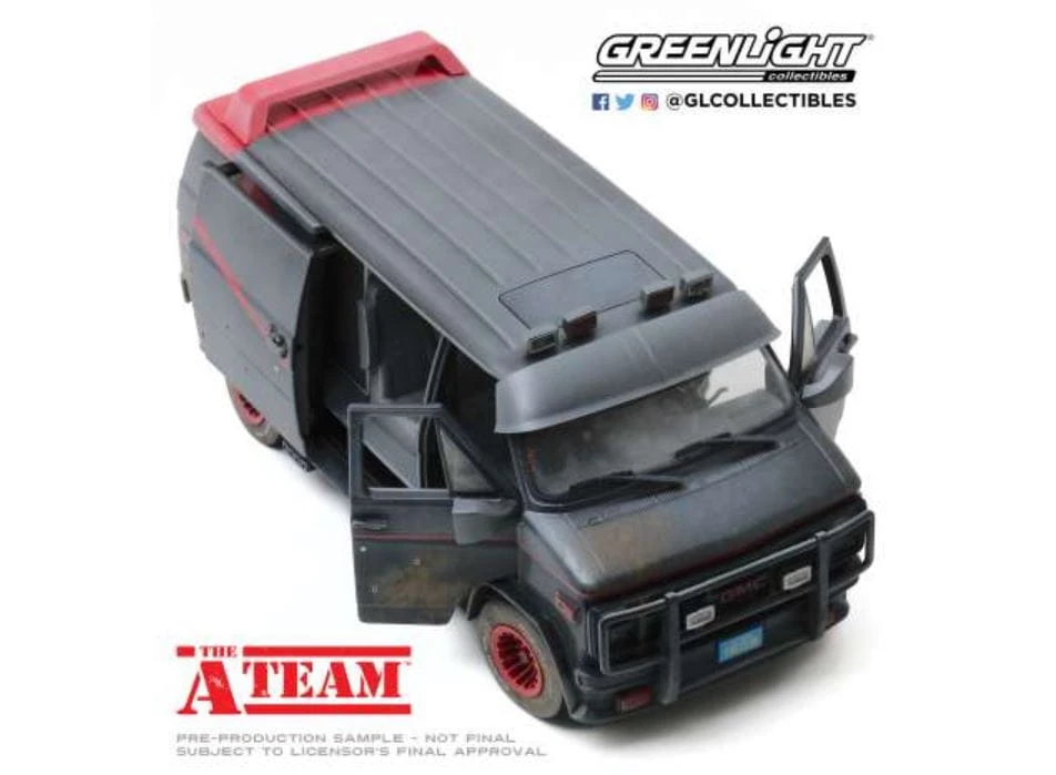 Greenlight A-Team 1:18 GMC Van Bullet Holes Version Limitiert Modellauto – Bild 2
