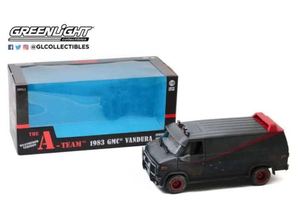 Greenlight A-Team 1:18 GMC Van Bullet Holes Version Limitiert Modellauto – Bild 3