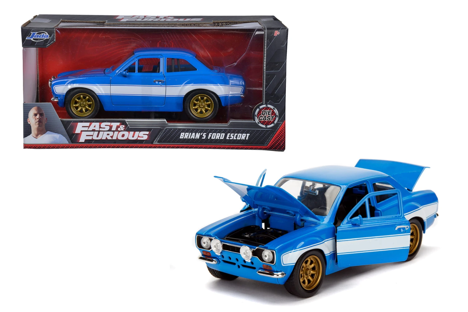 Jada Fast & Furious 1974 Ford Escort 1:24 Modellauto