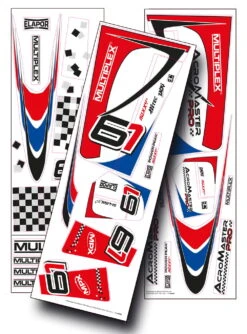 Multiplex Dekorbogen Acromaster Pro, Blau-rot