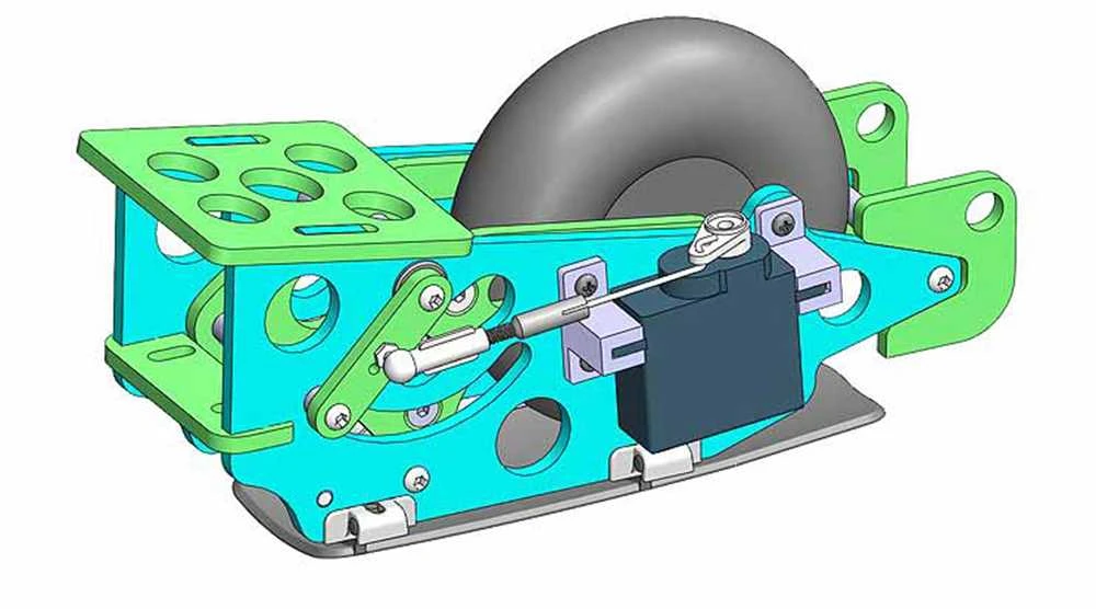 Multiplex Einziehfahrwerk Lentus (Bausatz Mit Ø70mm Rad) – Bild 5