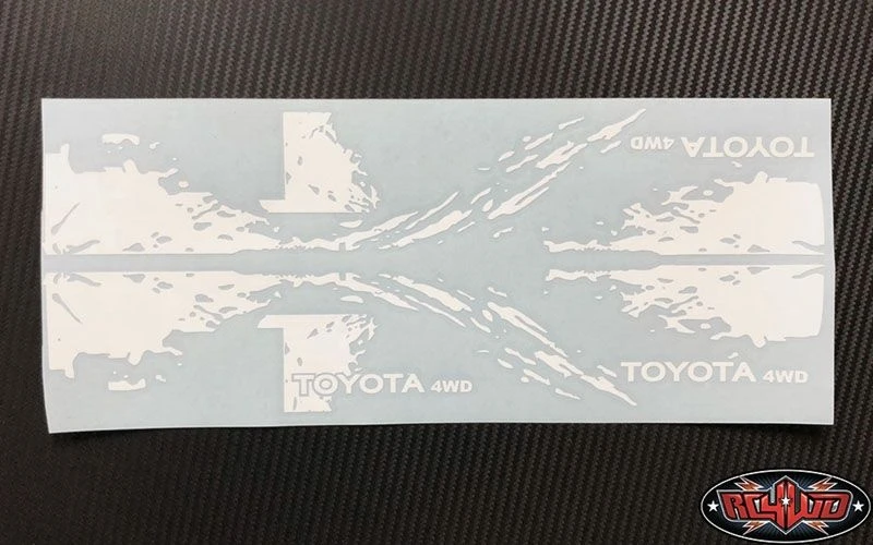 RC4WD Dirty Stripes For Mojave II 2/4 Door Decal Sheet White