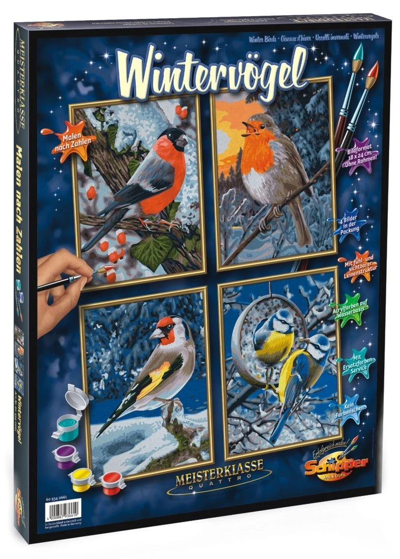 Schipper Malen Nach Zahlen Wintervögel (Quattro) – Bild 2