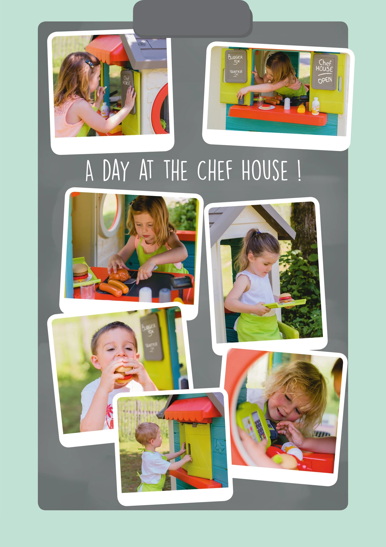 Smoby Kinder Spielhaus Chef Haus – Bild 7