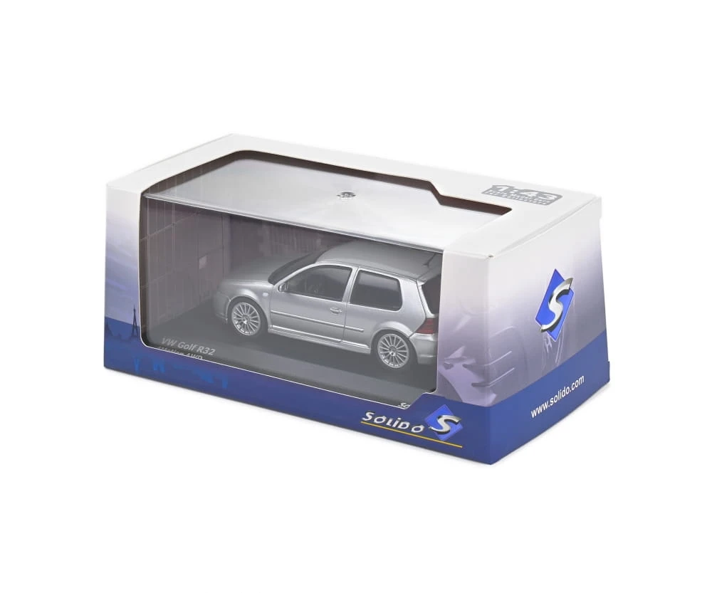 Solido 1:43 VW Golf R32 2003 Silb Modellauto – Bild 9