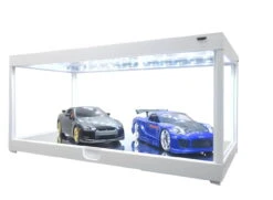 Modellauto Vitrine Weiss 1:18 LED Beleuchtet